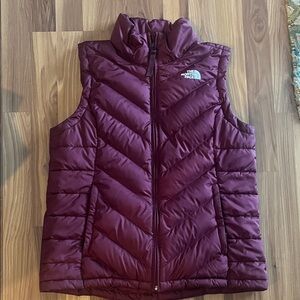 The North Face Burgundy Puffer Vest
